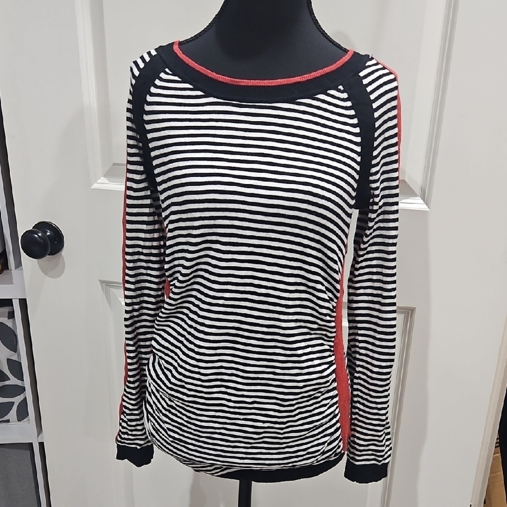 Cloud Chaser Striped Long Sleeve with Red Accents
